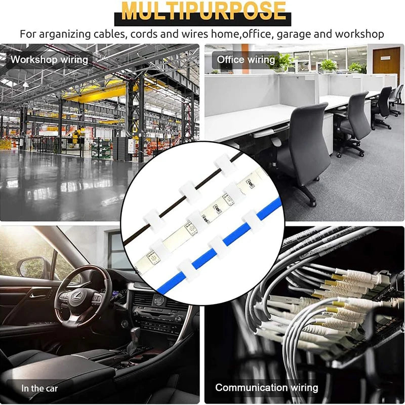 Light Strip Mounting Clips Self Adhesive Led Light Fasteners Mounting Holder Cable Clamp Organizer Led Fix Holder Clips
