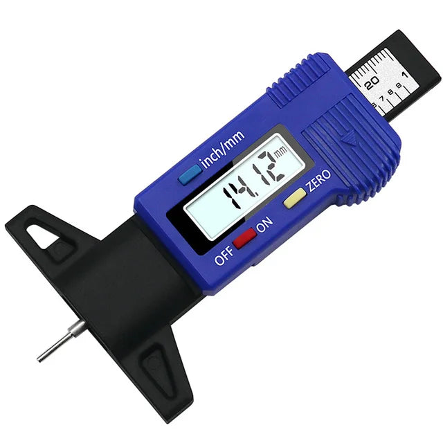 Thickness Gauges Digital Car Tyre Tire Tread Depth Gauge Meter Measurer Tool Caliper Tread Brake Pad Shoe Tire Monitoring System