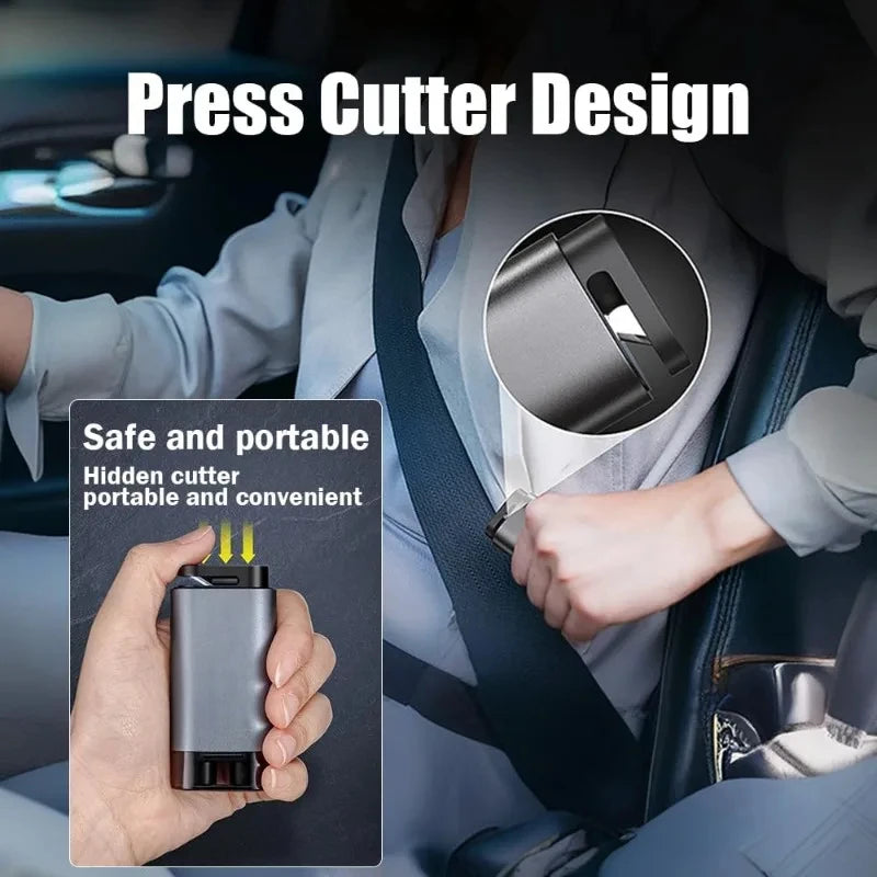 Car Double Hammer Head Safety Hammer Window Breaker Car Emergency Safehammer Seat Belt Cutter and Glass Breaker Escape Tool