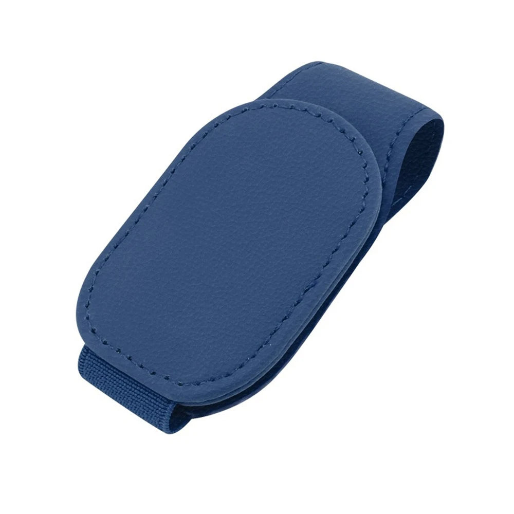 Magnetic Leather Eyeglass Hanger Clip Universal Car Sunglasses Holder Visor Organizer for Men Women Ticket Card Clip