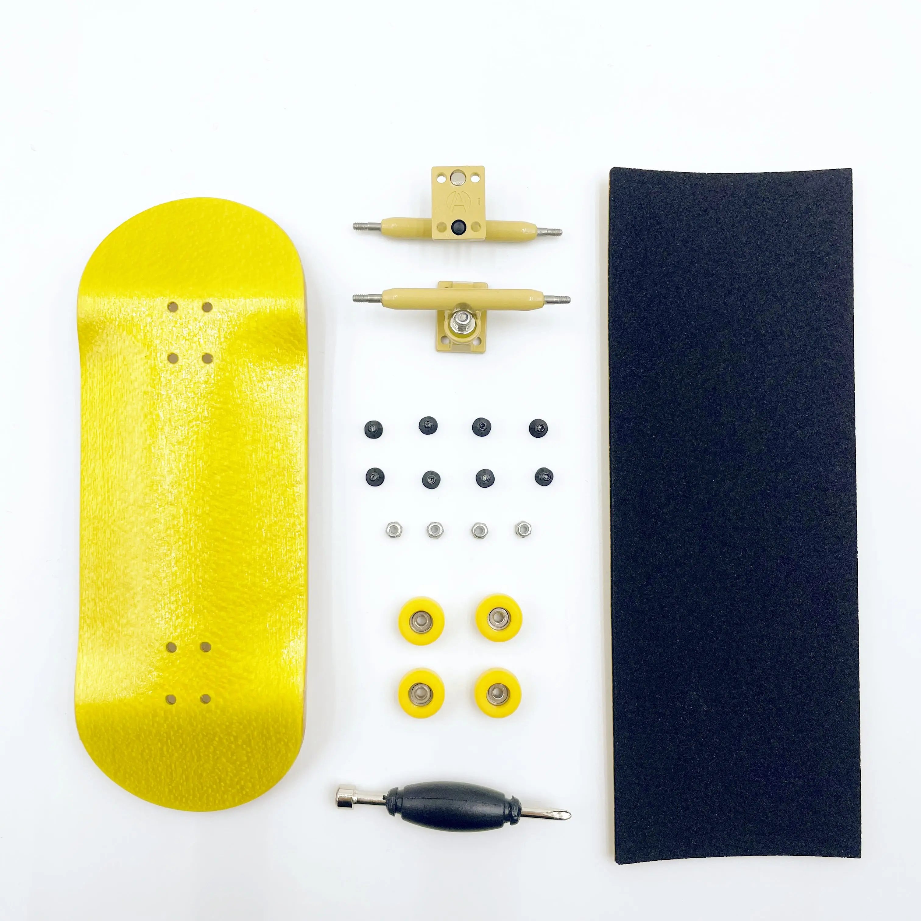 34mm Complete Fingerboard Handmade Deck Single Axle Truck CNC Bearing Wheels