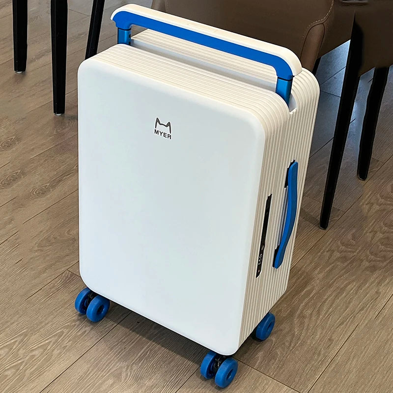 KLQDZMS Suitcase ABS+PC Boarding Box Large Capacity Trolley Case 20"24 Inch Cart Type Travel Bag Universal Wheel Rolling Luggage