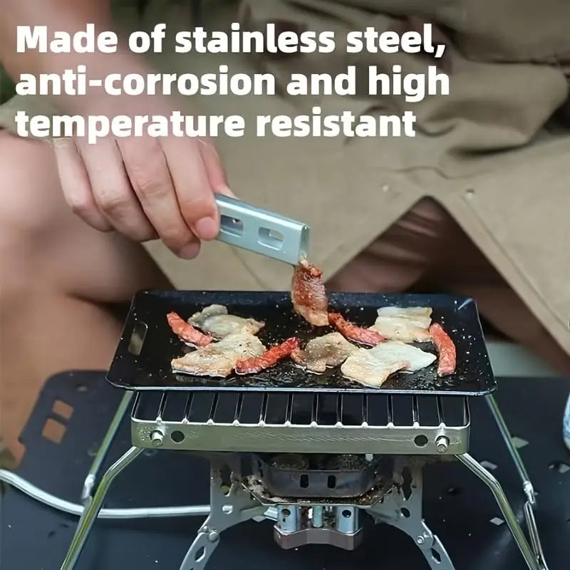 Camp Grill Portable Outdoor Grill Stainless Steel Folding Compact BBQ Camping Hiking Picnics