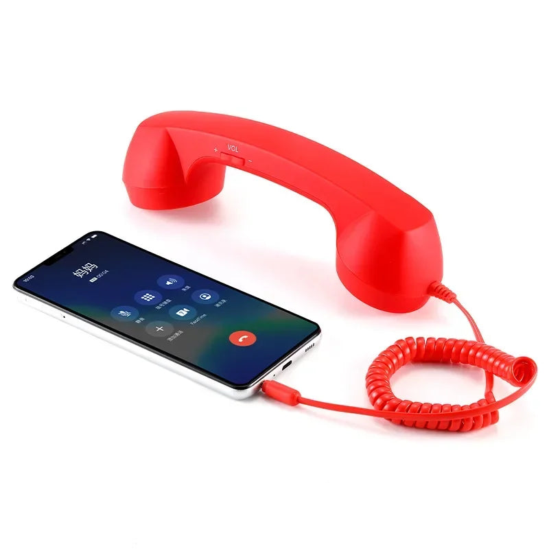 3.5mm Retro Phone Telephone Receivers Cellphone Handset For iPhone/iPad/Samsung PC Portable Classic Headphone