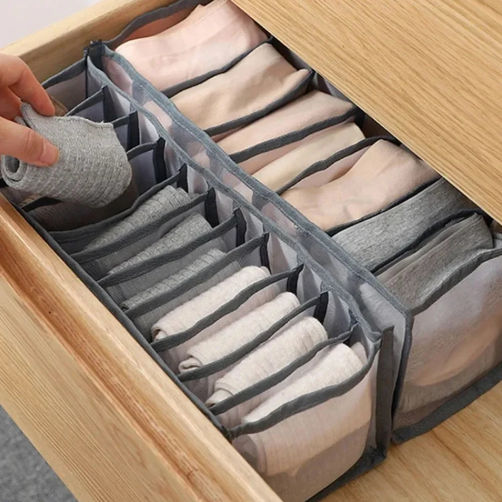 Wardrobe Clothes Organizer Foldable Underwear Drawers Organizers Underpants Storage Box Drawer Dividers Bra Sock Organizer Box