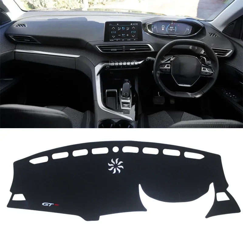 For Peugeot 3008 5008 GT 2016~2025 Hybrid Car Center Console Dashboard Sunshade Anti-UV Carpet Non-slip Mat Interior Accessories
