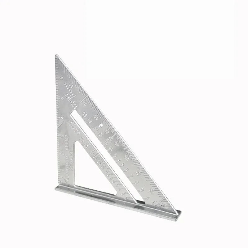 12'' Aluminum Alloy Triangle Ruler Gauges Speed Protractor Miter for Carpenter Line Scriber Saw Guide Percision Measurement Tool