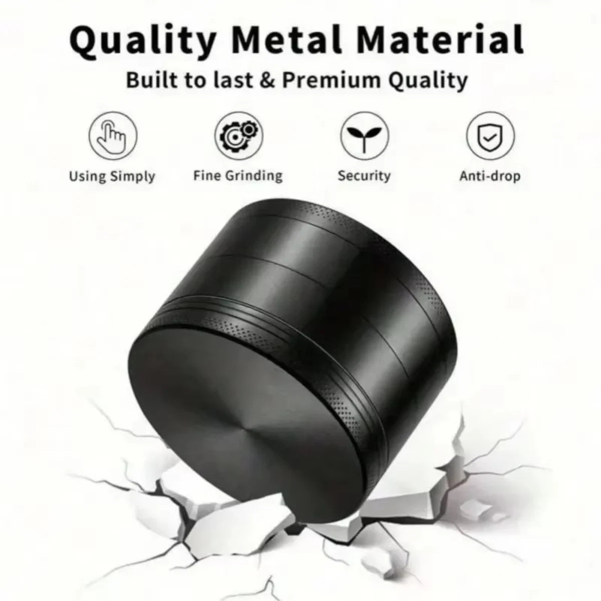 50mm Rose Herb Grinder Metal 4-Layers Manual Spice Pepper Mill Salt Power Mortar  Grass Tobacco Grinder Smoking Cigare Tool
