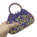 Boutique De FGG Elegant Silver Crystal Clutch Bags for Women Formal Party Totes Handbags Bridal Wedding Rhinestone Purses Bag