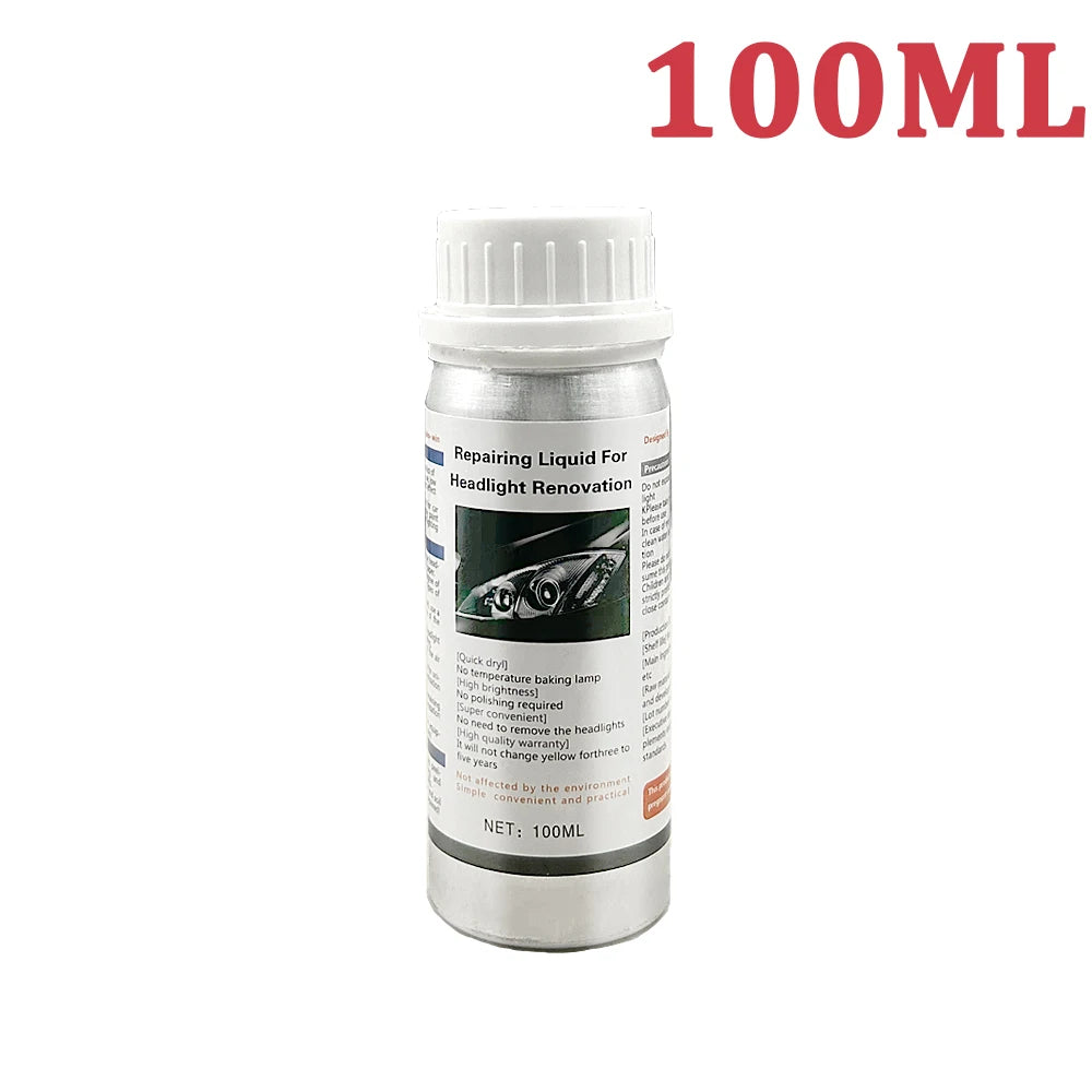 Car Headlight Repair Liquid Car Headlamp Renovation Restoration Cleaning Car Headlight Liquid Polymer Polish Auto Part headlight