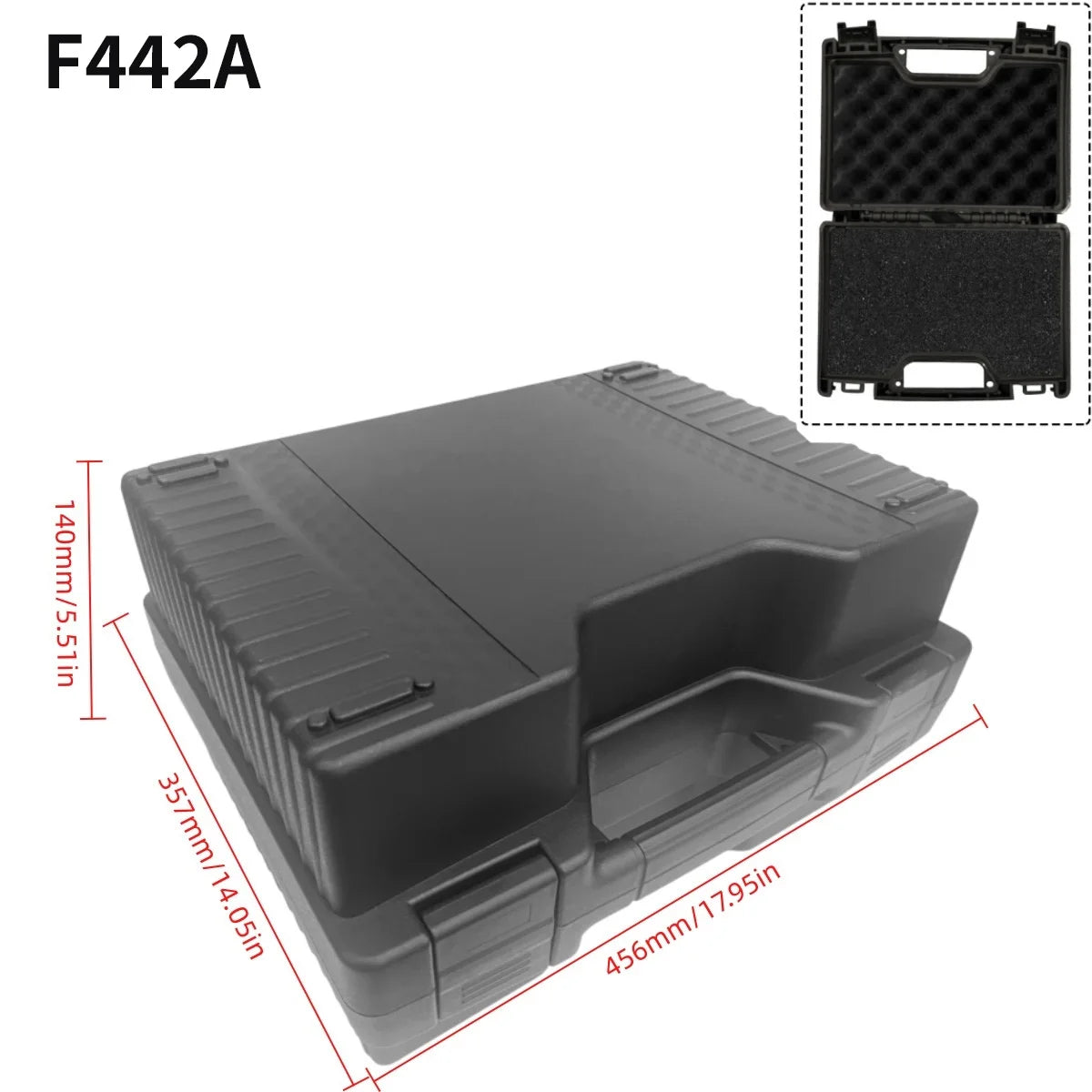 1pc Multi-Functional Portable Equipment Case with Sponge Protective Hardware Shell Tool Carrying Storage Box for Drones,Tools