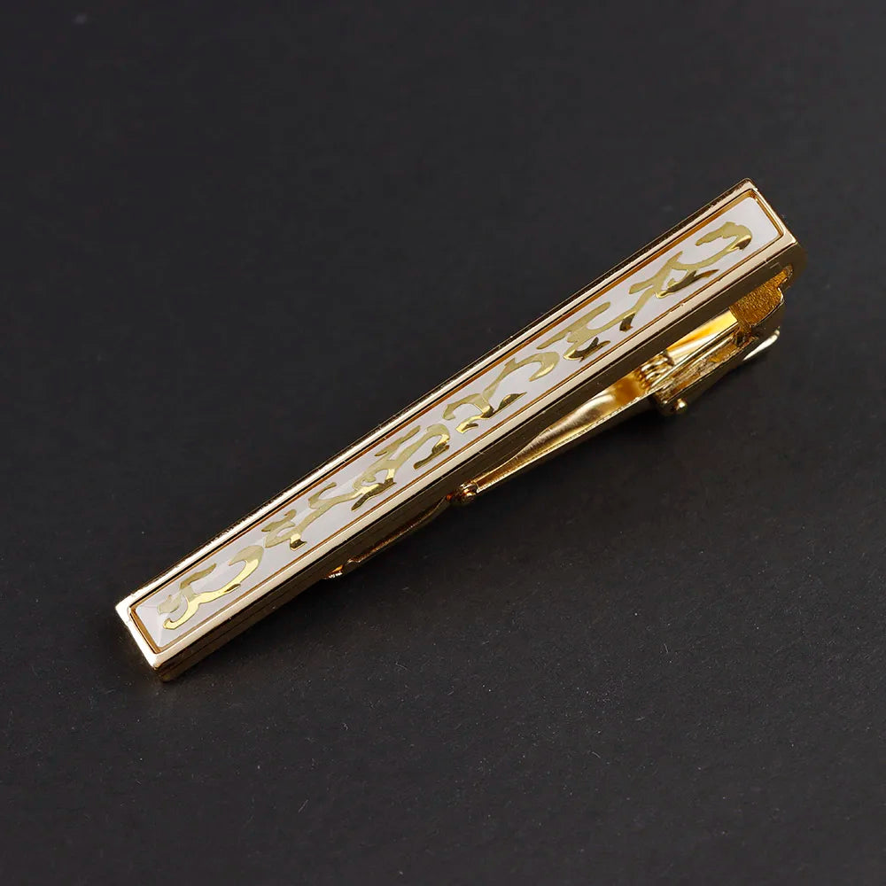 New High Quanlity Classic Golden Sliver 6cm Designer Metal Tie Clips Set Necktie Pin For Men Business Banquet Accessories Gift