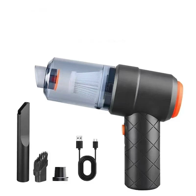 2-in-1 Suction Blower Car Vacuum Wireless Rechargeable High Power Handheld Portable Cleaner for Car Home Interior Daily Cleaning