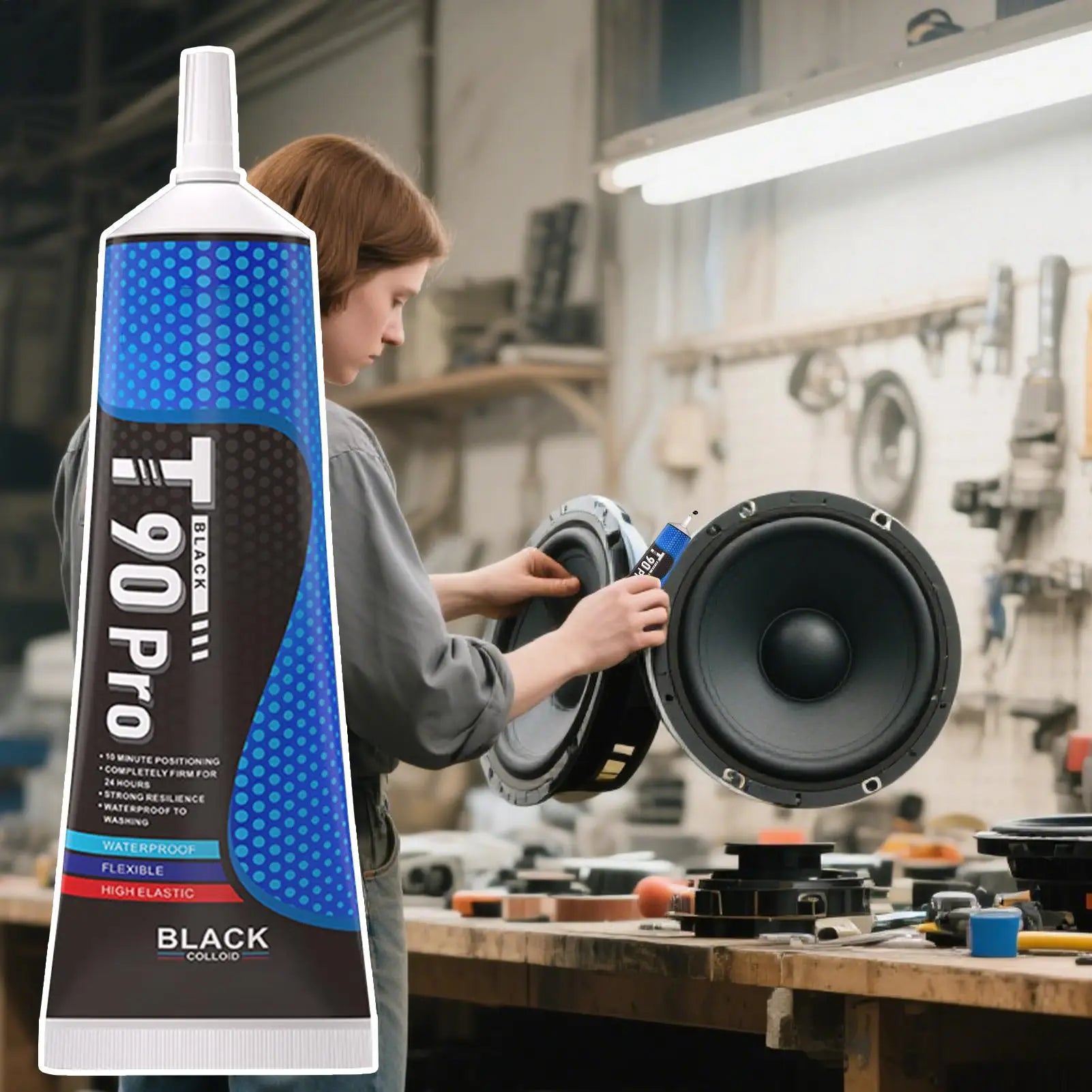 Speaker Repair Glue 18ml 55ml 115ml High Performance Adhesive for Dust Caps Cone Edge Bonding Electronics Speaker Restoration