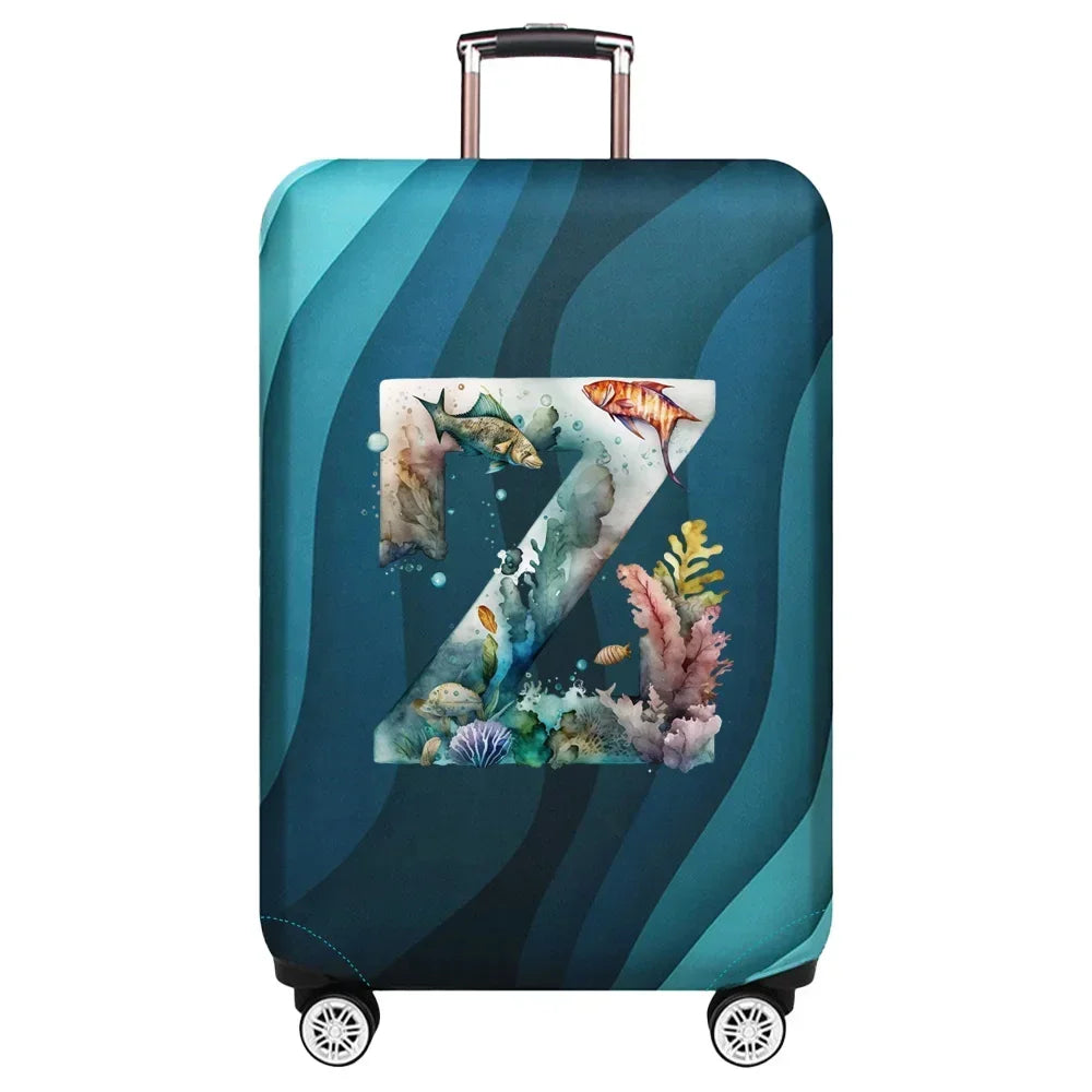 Elastic Fish Letter Series Luggage Protective Cover Suitable for 18-32 Inch Bag Suitcase Covers Trolley Cover Travel Accessories