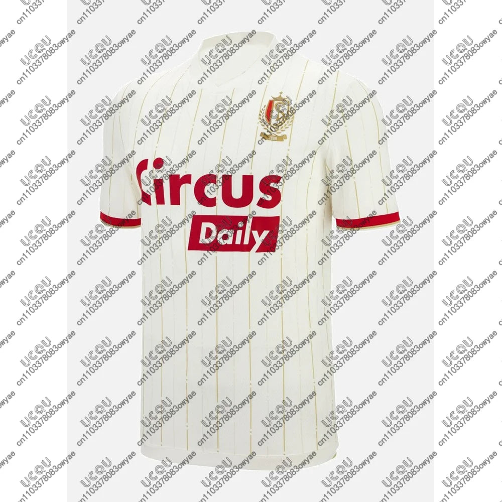 2025-26 Summer Men Kids Boys Breathable Football Jersey Quick-drying Top Adult Male Home Soccer S-Standard L-Liègei Sports Away