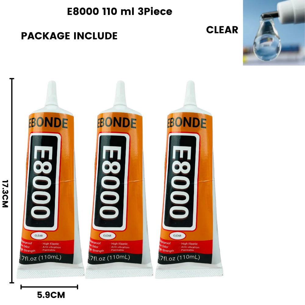 15/50/110mL E8000 Multi-Purpose Liquid Glue Super Strong Adhesive for Jewelry Crafts Rhinestones DIY E-8000 Phone Screen Glass