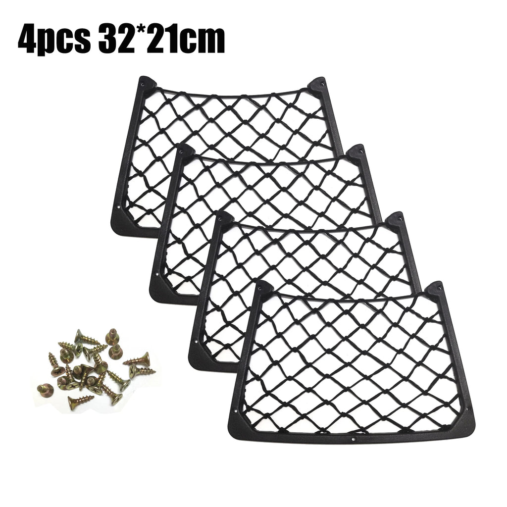 Black Multi Size Car Organizer Net Pocket Car Net Bag Phone Holder Rack Storage Mesh For Car Caravan Motorhome 42x21cm 36x18cm