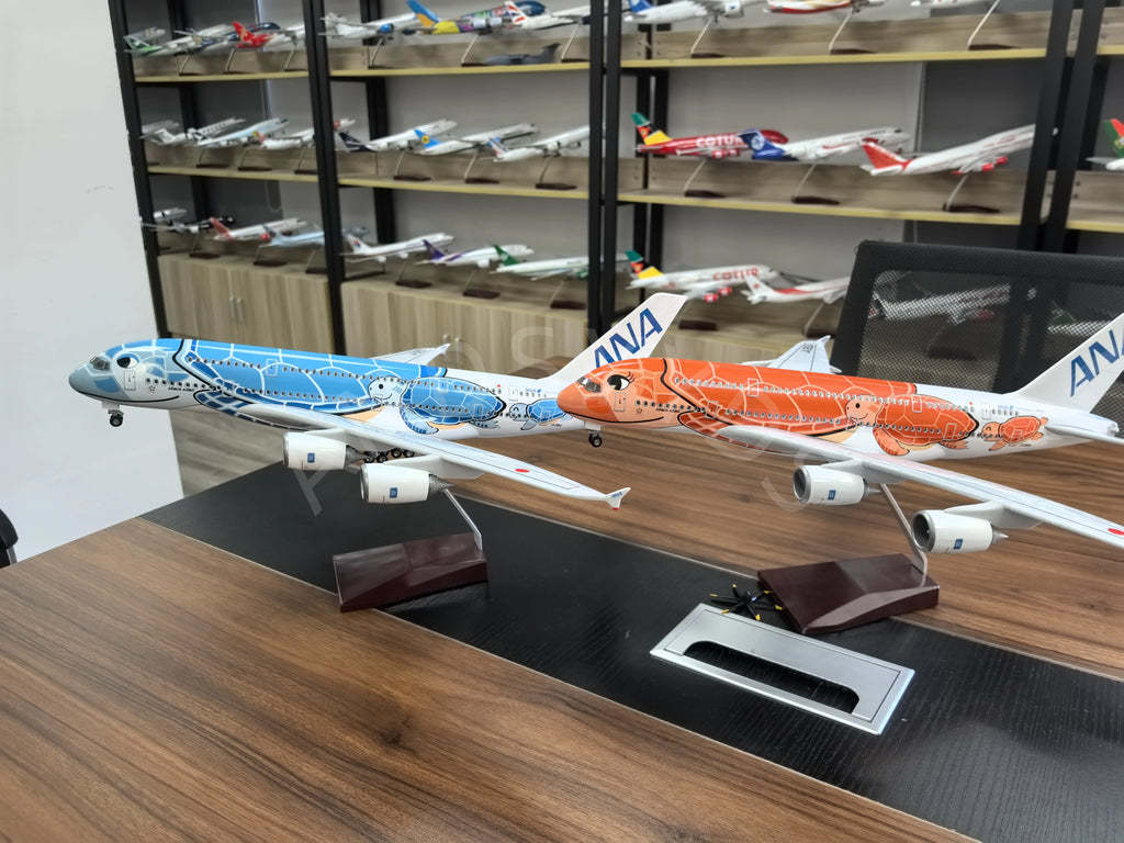 1:160 47CM Japan Air ANA Toys Airbus A380 Model Plane Cartoon Sea Turtle Airlines Diecast Airplane Aircraft for Decoration
