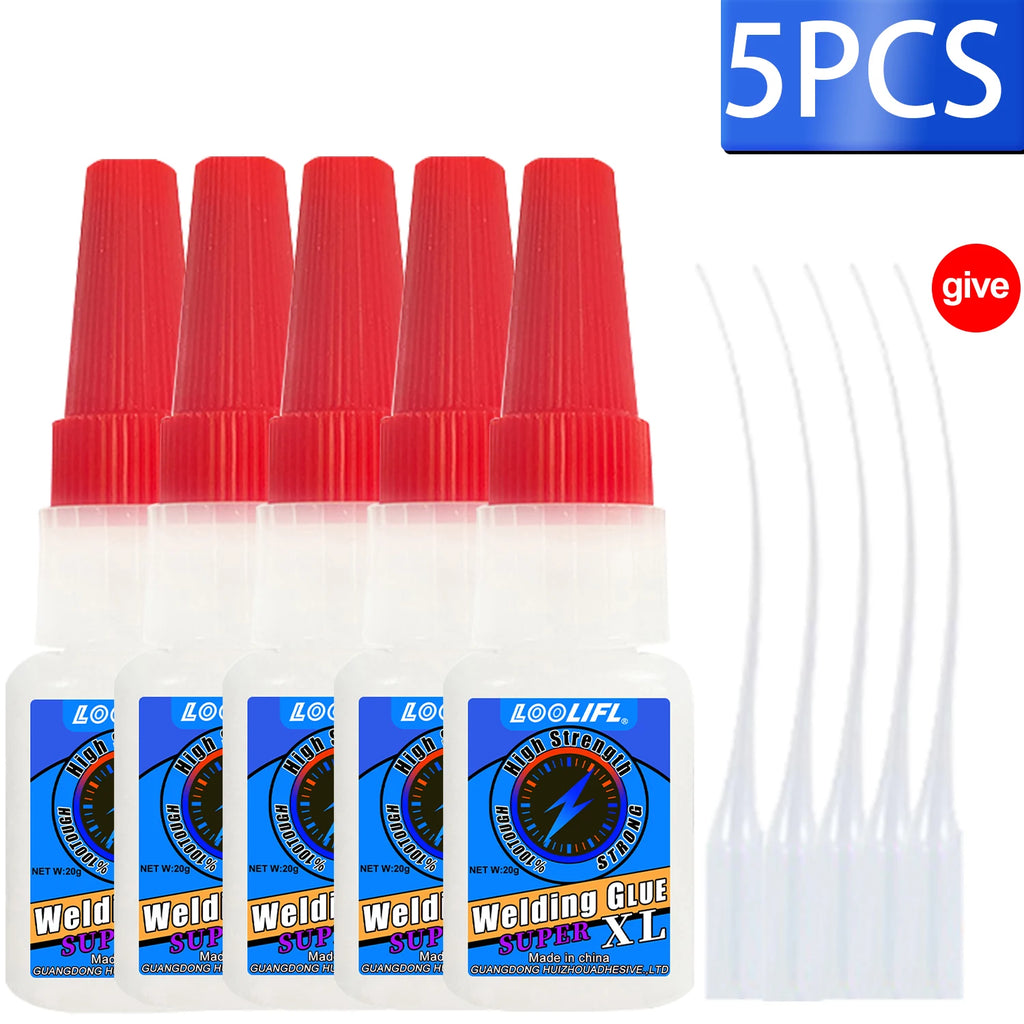 LOOLIFL50g High Strength Welding Oily Super Glue Universal Clear Non-Marking Repair Adhesive Instant Glue Strong Fast SuperGlue