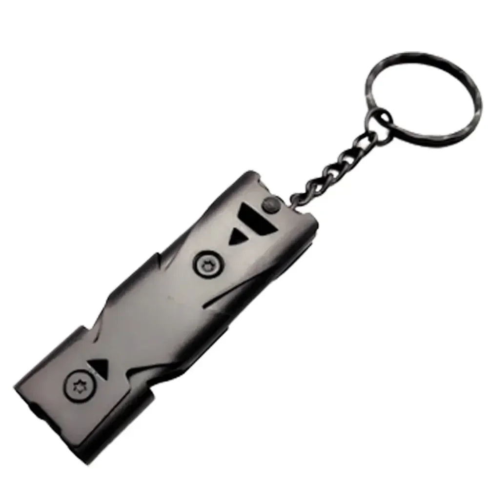 Double Pipe Whistle Pendant Keychain High Decibel Portable Outdoor Survival Emergency Camping Tool Multifunction 1PC