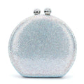Women White Crystal Evening Clutches Bag Black/Silver Diamond Female Clutch Purse Lady Crossbody Small Party Phone Minaudiere