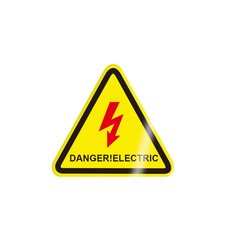 10Pcs 50X50Mm Safety Warning Signs, Workshop Production Safety Warning Signs, Hazard Warning Signs