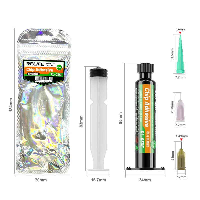 RELIFE RL-035E BGA Chip Seam Glue High Temperature Resistance for Curved Flat Screen Mobile Phone Repair Chip Adhesive