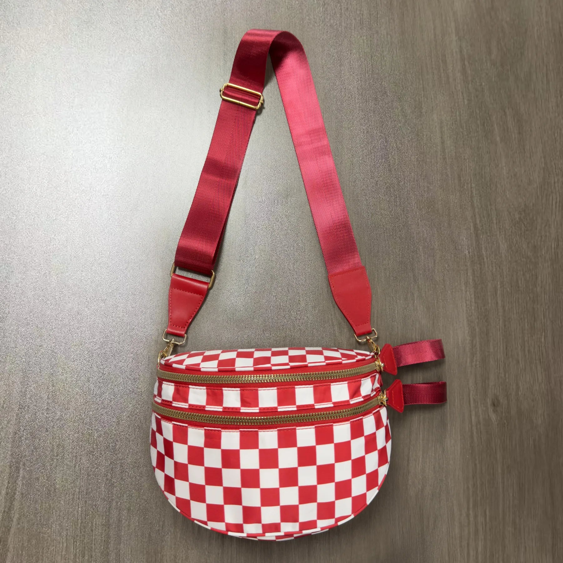 New checkered crossbody bag, shoulder bag, large-capacity shell bag