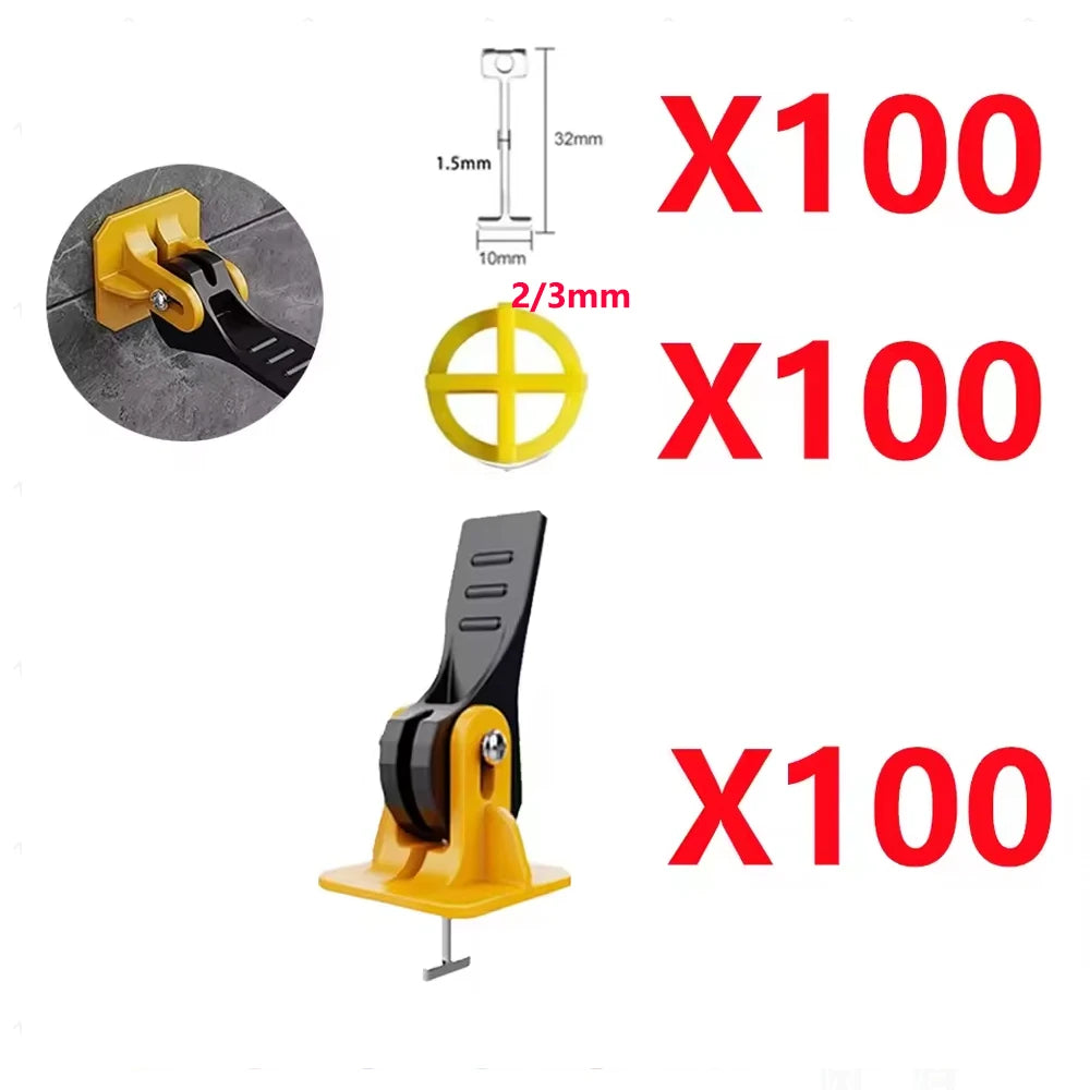 5-450pcs Floor Tile Leveling System Clips Construction Tools Tile Leveler Adjuster Locator Spacers Set for Porcelain Tile Wall