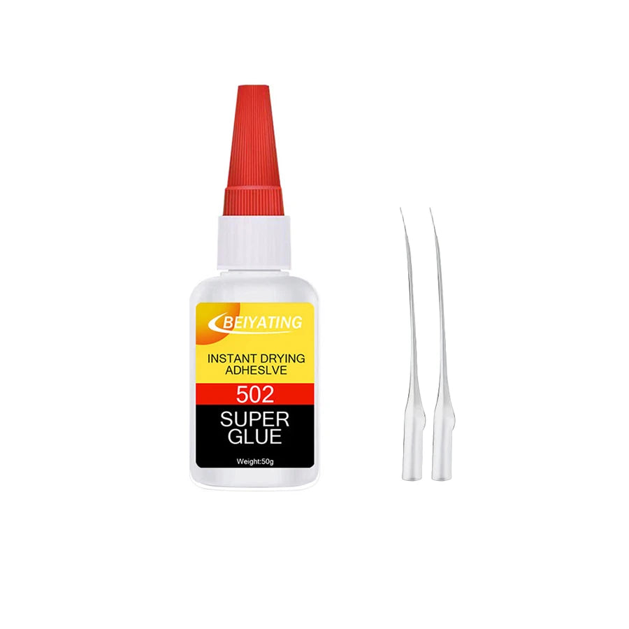 BEIYATING 30g 50g 502 Super Glue Instant Dry Strong Clear Waterproof Adhesive Quick Bond for Metal Plastic Wood Ceramic Leather