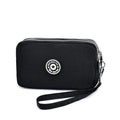 Stylish Jellyfish Print Triple Zipper Phone Bags, Compact Canvas Clutch Purse for Women’s Daily Essentials Casual Wallets Use
