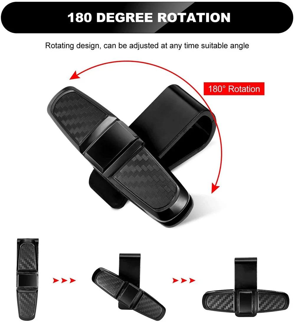 2Pcs Car Sun Visor Sunglasses Clip Car Glasses Holder Portable Ticket Card Clamp ABS Eyeglasses Case Car Interior Accessories
