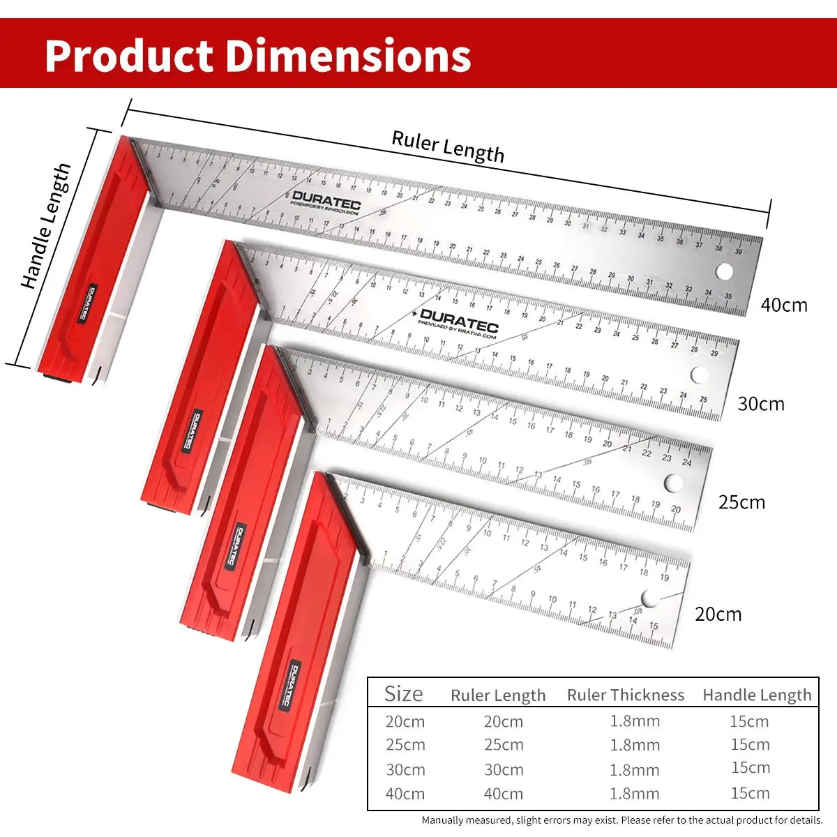 1pc 20-40mm Aluminum Alloy Square Ruler Right Angle 90 Metric Gauges Turning Ruler Woodworking Ruler L-shaped Measuring Tool