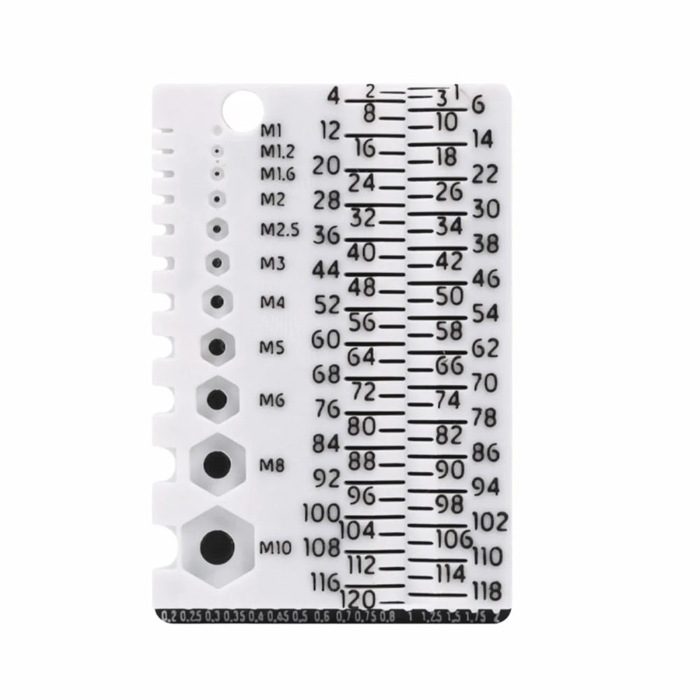 Portable Screw Measuring Tool M1-M10 Specifications Precision Wire Gauge Multifunctional Easy Use Thread Checker Workshop Use