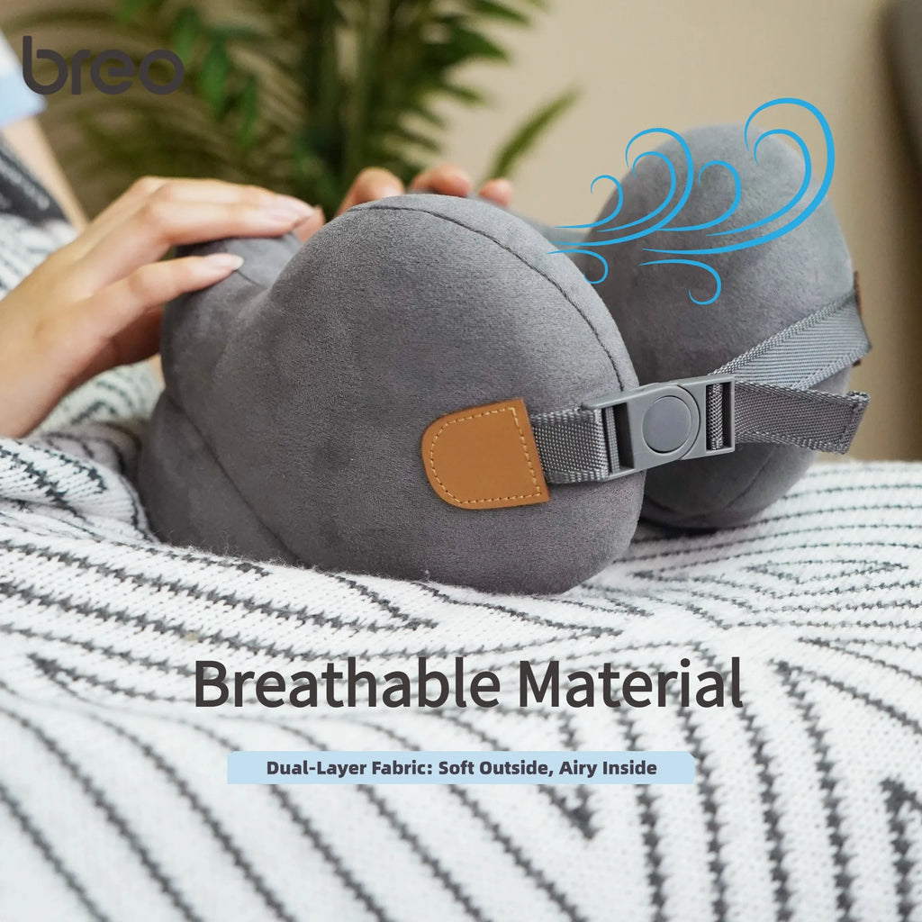 Breo Memory Foam Neck Pillow Cervical Spine U-Shaped Pillow Travel Aircraft  Sleeping Camping Offiice