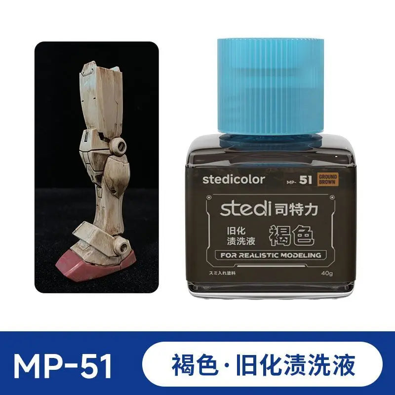 STEDI Weathering Solution - Realistic Effect Wash for Mecha Military Model Assembly Hobby DIY Tool