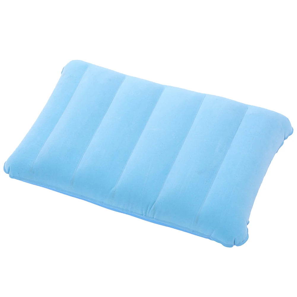 47x30cm Inflatable Pillow Portable Square Folding Pillow Comfortable Ergonomic for Neck & Lumbar Support