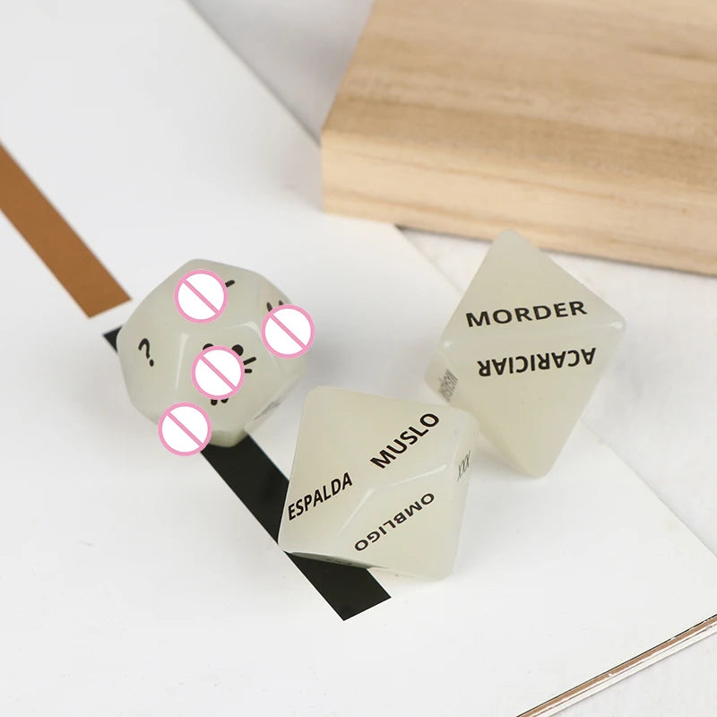 3Pcs/set Luminous Adult Couple Sex Dice Male And Female Flirting Dice And Adult Bedroom Gifts Game Toys