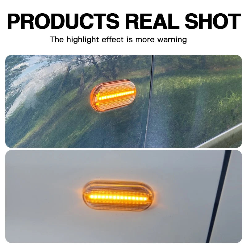 2PCS LED Side Marker Turn Signal Lights Canbus For VW Bora 98-05 Golf 95-05 Lupo 98-05 Passat 96-03 Polo 94-05 Sharan 95-00