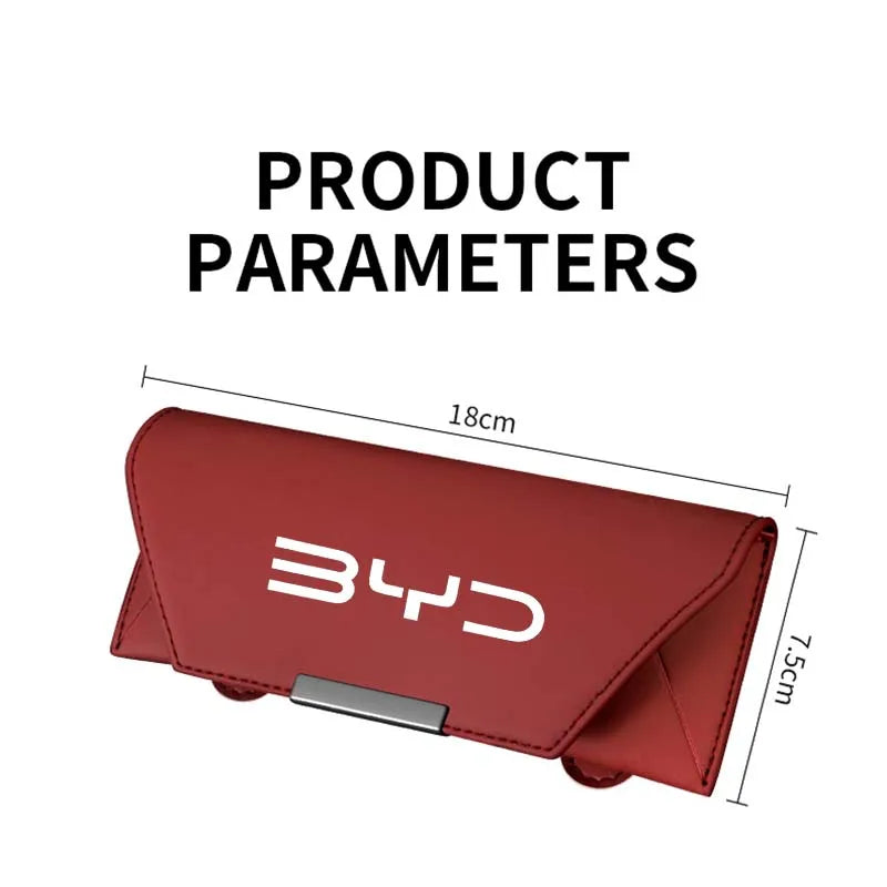 For BYD Seal Seagull Dolphin Sealion 7 6 Atto 3 Song Plus Accessories Car Visor Sunglasses Glasses Holder Glasses Case Clip Box