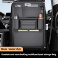 Car Seat Back Multi-function Storage Bag Large Capacity Pocket Backseat Organizer Foldable Dining Table Tablet Tray Hanging Bag