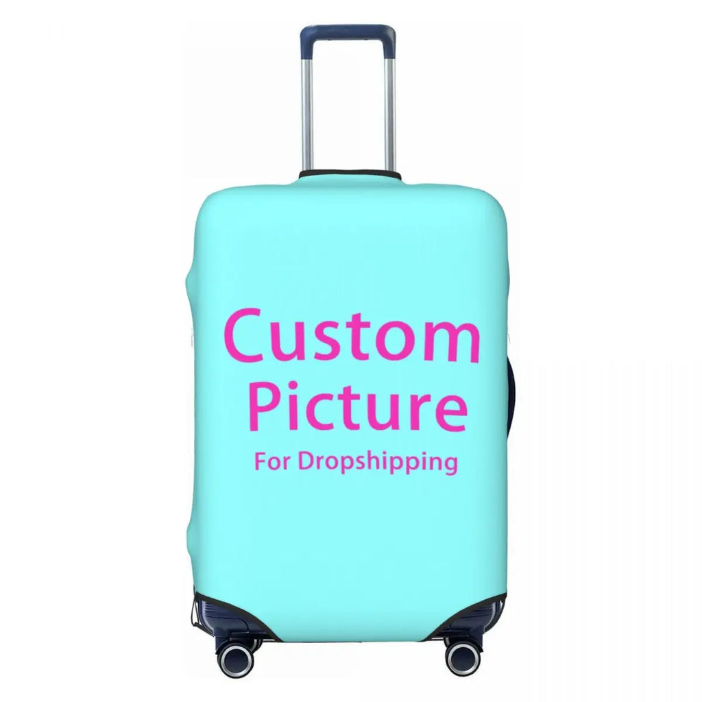 Custom Customize Logo Luggage Cover Elastic Your Design Here Travel Suitcase Protective Covers Suit For 18-32 inch