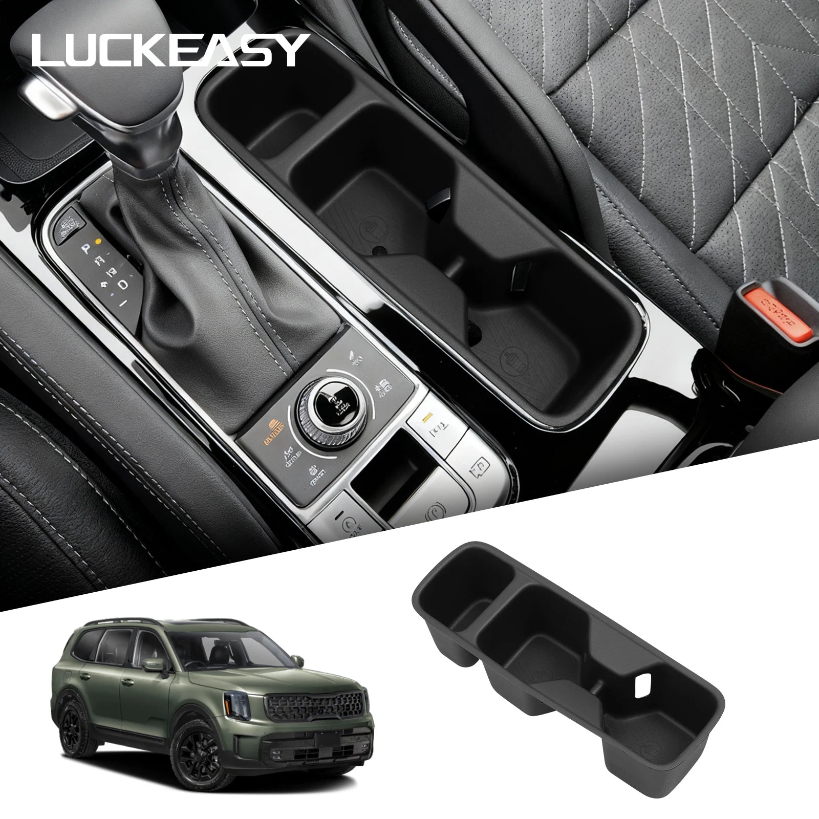 for Kia Telluride 2020-2025 Central Console Water Cup Holder Car Interior Accessories Drinks Holder Storage Case