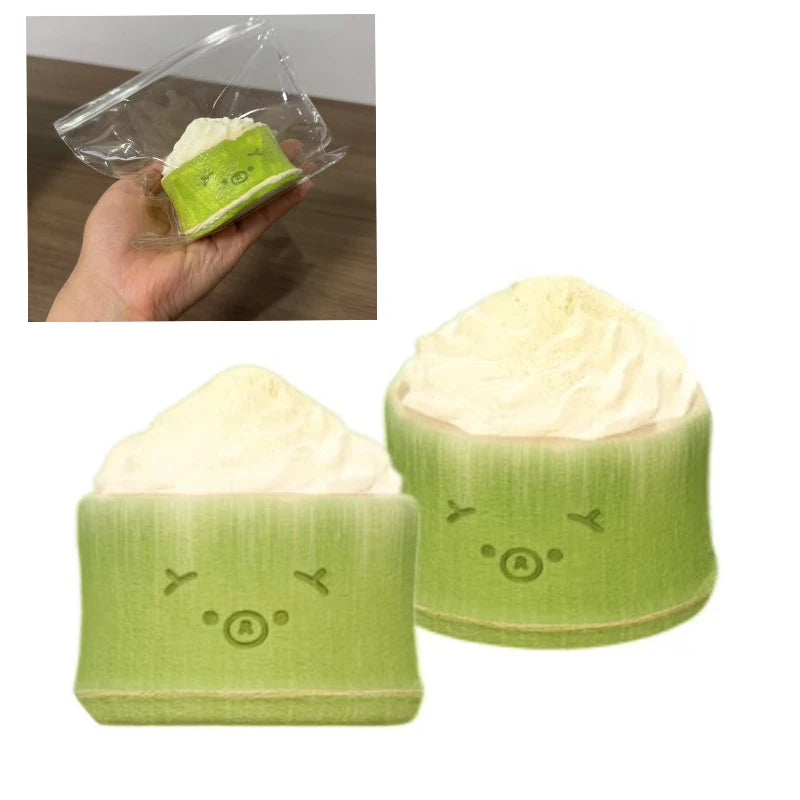 Handmade Bear Bamboo Tube Ice Cream Shape Stress Relief Toy 1PC Food Grade Silicone Korean Bestseller 2026