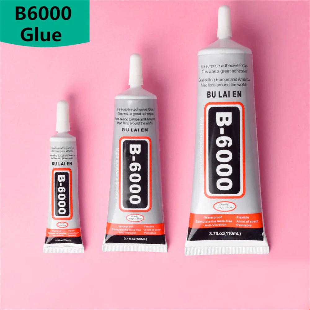 B6000 25ml Clear Liquid Glue DIY Jewelry Rhinestone Crafts Multipurpose Adhesive Repair Fix Phone Screen Glass Nail Beauty Tool