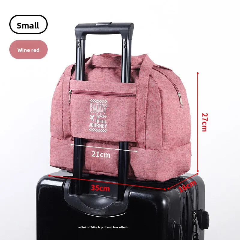 Double-Layer Waterproof Travel Bag for Gym & Swimming -Portable Handheld Dry/Wet Separation Cosmetic Toiletry Storage Unisex Bag