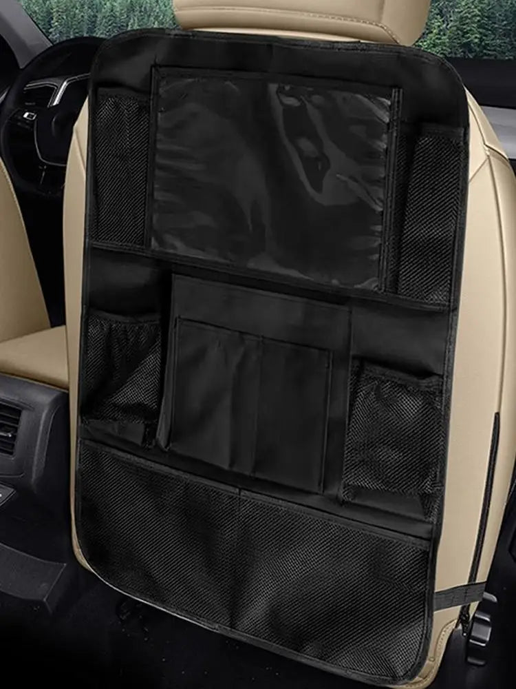 Car Backrest Hanging Pocket Anti Dirty Protective Layer Reasonable Partition Layout Convenient Storage Bag For Road Trip Sundrie