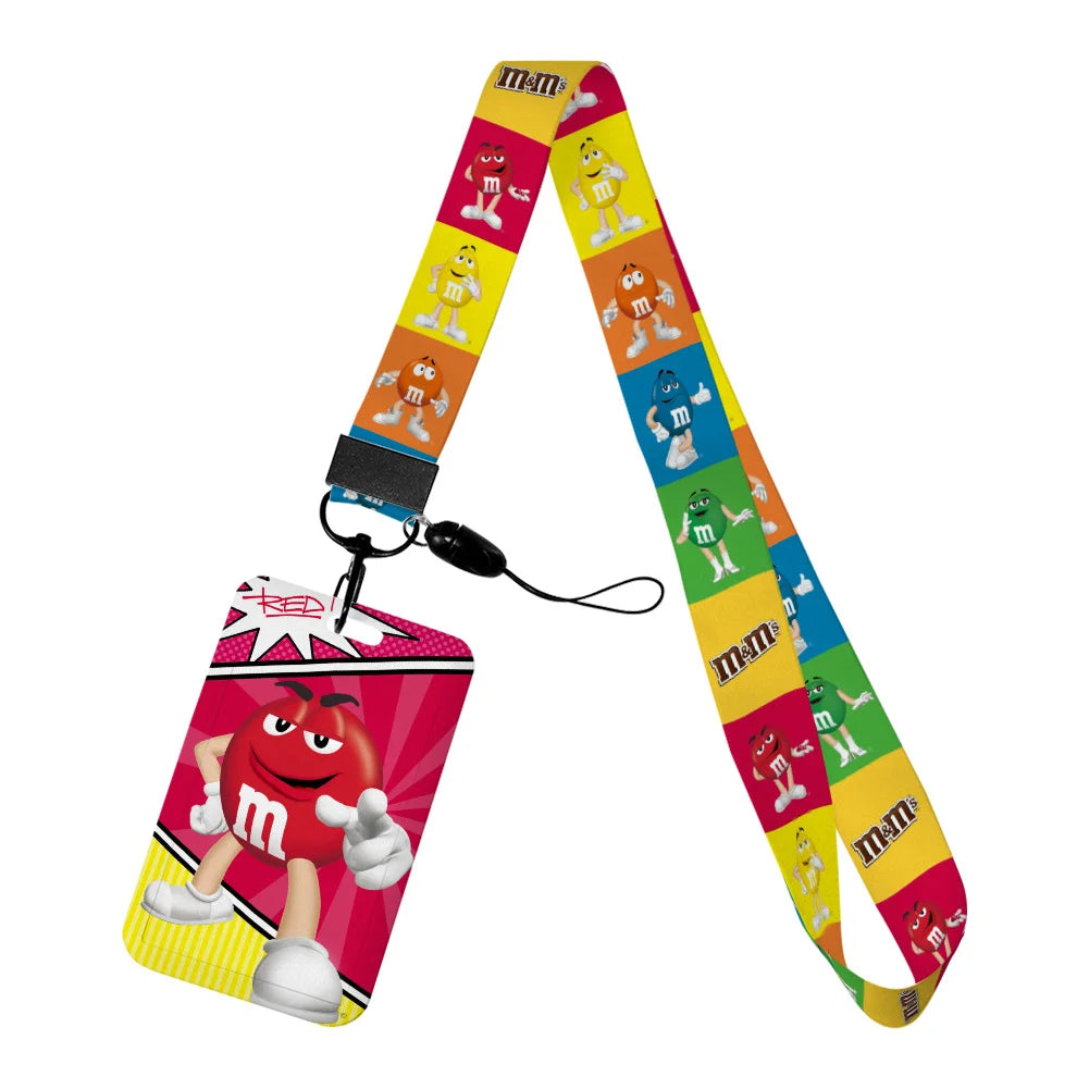 New Candy Design Lanyard Keychain ID Bus Card Cover Student Badge Holder Pass Hang Rope Lariat Gifts Keys Straps Accessories