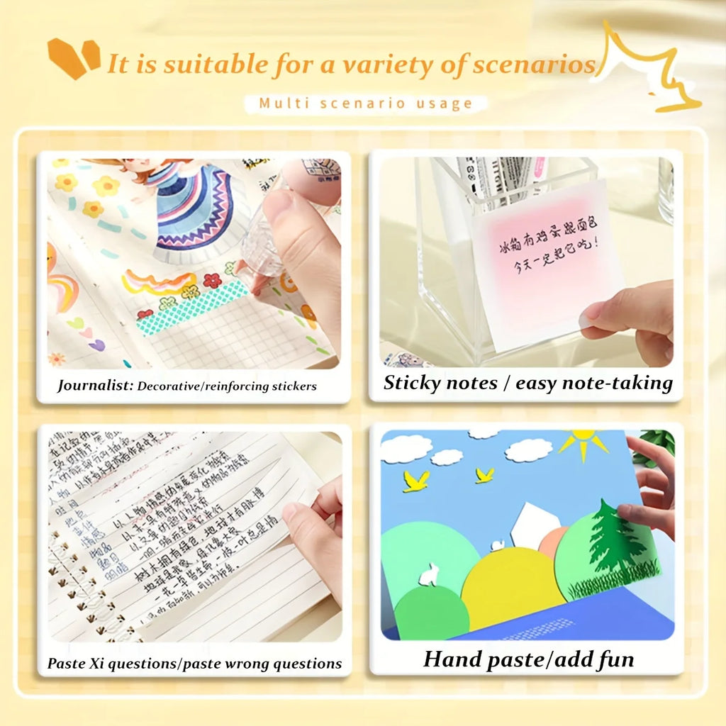 Cute Cartoon Animal Dot Glue Tape Roller, Portable Double Sided Adhesive Tape DIY Scrapbooking  Photo School Office Supplies